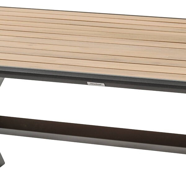 HESPERIDE - Table de jardin "Axiome" eucalyptus & graphite 8 places - large