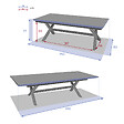 HESPERIDE - Table de jardin extensible "Axiome" en aluminium lin & blanc traité époxy 12 places - vignette