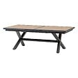 HESPERIDE - Table de jardin extensible "Axiome" effet bois honey & graphite 10 places en aluminium - vignette