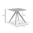 HESPERIDE - Table de jardin carrée "Terzano" vanille & argile 2 places en aluminium - vignette
