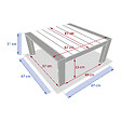 HESPERIDE - Table basse de jardin carrée "Évasion" graphite & honey 65 x 65cm en aluminium - vignette