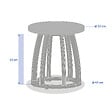 HESPERIDE - Table d appoint de jardin ronde "Lemindo" 50 x 53cm en eucalyptus - vignette