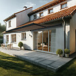 INTERSUN - Store banne coffre intégral SOA 5,00x3,50 M (Motorisé Secours à Télécommande + LED - Gris anthracite structuré RAL7016ST - Taupe 250g/m²) - vignette