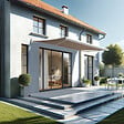 INTERSUN - Store banne coffre intégral CELESTE 5,00x3,00 M (Motorisé Secours à Télécommande - Blanc satiné RAL9010 - Taupe 250g/m²) - vignette