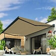 INTERSUN - Store banne coffre intégral CELESTE 5,00x3,00 M (Manuelle - Gris anthracite structuré RAL7016ST - Écru 250g/m²) - vignette