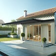 INTERSUN - Store banne coffre intégral SOA 6,00x3,50 M (Motorisé Secours à Télécommande + LED - Gris anthracite structuré RAL7016ST - Gris foncé 250g/m²) - vignette