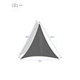 HESPERIDE - Voile d'ombrage triangulaire "Curacao" blanc 3x3x3m en polyester - vignette