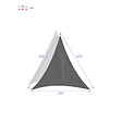 HESPERIDE - Voile d'ombrage triangulaire "Curacao" émeraude 2x2x2m en polyester - vignette