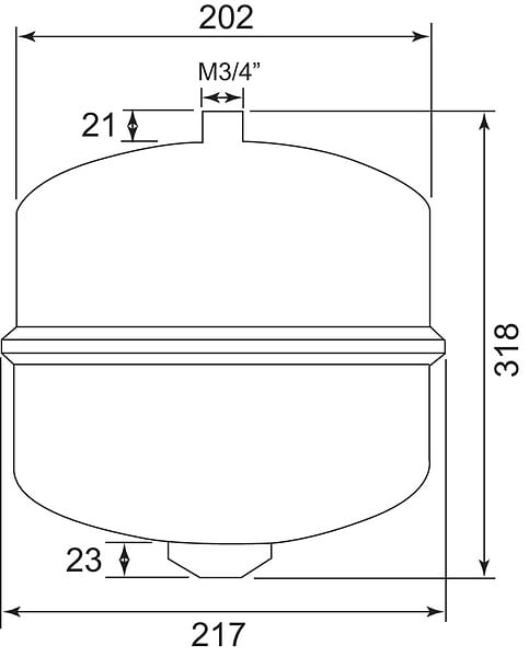 SOMATHERM FOR YOU - Vase d'expansion 8l cylindrique à membrane suspendu - large