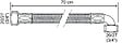 SOMATHERM FOR YOU - Flexible chauffage 1 écrou tournant 3/4" - 1 écrou tournant coudé 3/4" - 700 mm - vignette