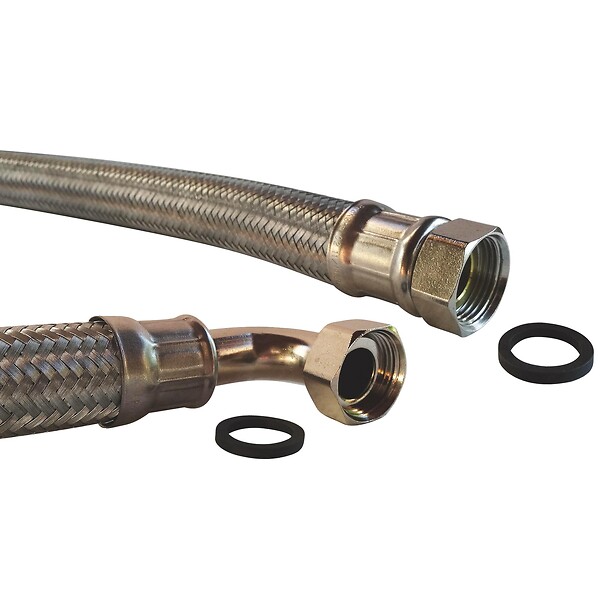 SOMATHERM FOR YOU - Flexible chauffage 1 écrou tournant 3/4" - 1 écrou tournant coudé 3/4" - 500 mm - large