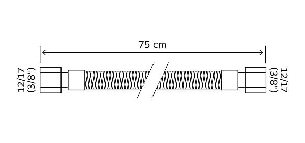 SOMATHERM FOR YOU - Flexible Fuel Galva DN8 750 mm Femelle 12/17 - large