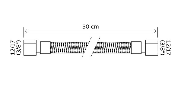 SOMATHERM FOR YOU - Flexible Fuel Galva DN8 500 mm Femelle 12/17 - large