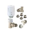 CENTRALE BRICO - Kit thermostatique T302 équerre universel complet en laiton blanc - vignette