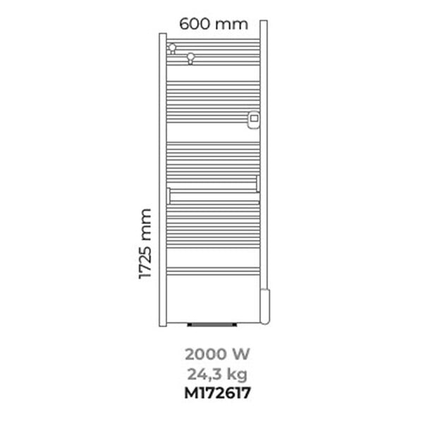 INTUIS - Sèche serviette électrique EZYBAIN BOOST  Intuis - 1000 + 1000W - fluide - blanc - large