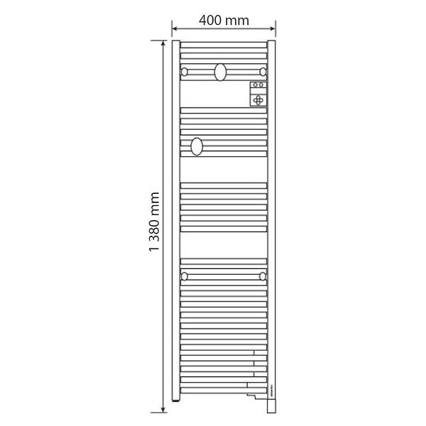 ATLANTIC - Sèche-serviettes étroit soufflant Atlantic Doris - 500 + 1000W - WI-FI - Anthracite - large