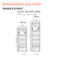 THERMOR - Radiateur sèche-serviettes électrique étroit Riviera 2 - Sans soufflerie - 500W - Blanc satin - vignette