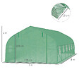 OUTSUNNY - Serre tunnel grande taille 24 m² châssis tubulaire acier galvanisé renforcé 2,4 cm 12 fenêtres 1 porte vert - vignette