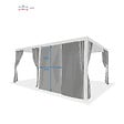 HESPERIDE - Kit de rideaux, moustiquaires et de rails pour tonnelle bioclimatique "Evora" 6 x 3,6m Gris clair - vignette