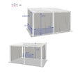 HESPERIDE - Rideaux pour pergola "Avila" ardoise 4x3m en polyester - vignette