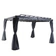 HESPERIDE - Rideaux pour pergola "Belize" ardoise 4x3m en polyester - vignette