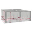 HESPERIDE - Moustiquaire pour pergola bioclimatique "Avila" graphite 6 x 3,5m en polyester - vignette