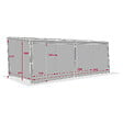 HESPERIDE - Rideaux pour pergola biocliamtique "Avila" Ardoise 6 x 3,5m en polyester - vignette