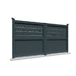 INTERSUN - Portail double battant motorisé mixte L 3500 x H 1595 mm - Gris anthracite RAL 7016 - vignette