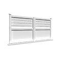 INTERSUN - Portail double battant motorisé mixte L 4000 x H 1595 mm - Blanc RAL 9010 - vignette