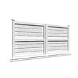 INTERSUN - Portail double battant motorisé brise-vue L 3500 x H 1730 mm - Blanc RAL 9010 - vignette