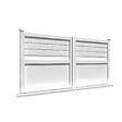 INTERSUN - Portail double battant motorisé mixte L 3500 x H 1895 mm - Blanc RAL 9010 - vignette