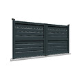 INTERSUN - Portail double battant motorisé brise-vue L 3000 x H 1880 mm - Gris anthracite RAL 7016 - vignette