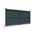 INTERSUN - Portail double battant motorisé plein L 4000 x H 1757 mm - Gris anthracite RAL 7016 - vignette