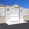 INTERSUN - Portillon mixte L 1000 x H 1895 mm - Blanc RAL 9010 - vignette