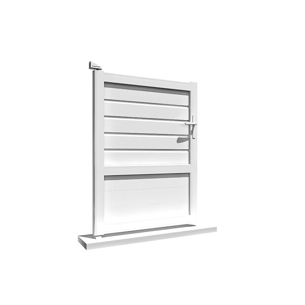 INTERSUN - Portillon mixte L 1000 x H 1895 mm - Blanc RAL 9010 - large