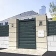 INTERSUN - Portillon brise-vue L 1000 x H 1857 mm - Gris anthracite RAL 7016 - vignette