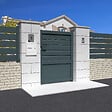 INTERSUN - Portillon mixte L 1000 x H 1595 mm - Gris anthracite RAL 7016 - vignette