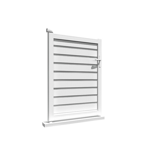 INTERSUN - Portillon brise-vue L 1000 x H 1707 mm - Blanc RAL 9010 - large