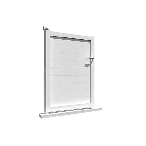 INTERSUN - Portillon plein L 1000 x H 1414 mm - Blanc RAL 9010 - large