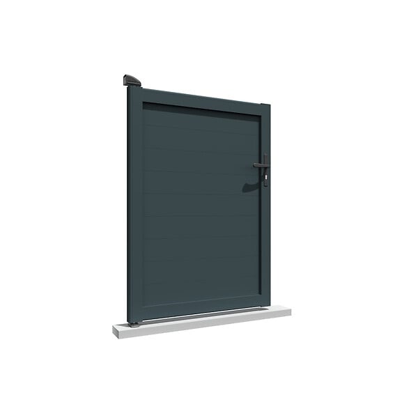 INTERSUN - Portillon plein L 1000 x H 1564 mm - Gris anthracite RAL 7016 - large