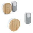 AVIDSEN - Lot de 2 carillons et 2 boutons sans fil sans pile Bamboo - vignette