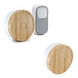 AVIDSEN - Lot de 2 carillons et 1 bouton sans fil sans pile Bamboo - vignette