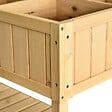 OUTSUNNY - Jardinière sur pieds carré potager avec étagère dim. 110L x 46l x 76H cm 8 compartiments & inserts d'irrigation bois de sapin beige - vignette
