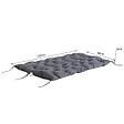OUTSUNNY - Coussin matelas assise dossier pour banc de jardin balancelle canapé 3 places grand confort 150 x 98 x 8 cm gris - vignette
