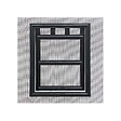 VOLET-MOUSTIQUAIRE - Chatière de moustiquaire de Porte ou Baie Vitrée H25 cm x L20 cm Noir - vignette