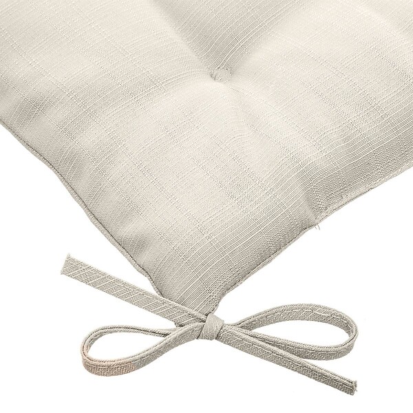 HESPERIDE - Galette de chaise carrée 4 points "Korai" blé 40x40x4cm en polyester - large