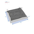HESPERIDE - Galette de chaise carrée 4 points "Korai" blé 40x40x4cm en polyester - vignette