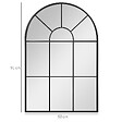 HOMCOM - Miroir mural aspect verrière style classique chic - dim. 60L x 90H cm - métal noir verre 3 mm - vignette