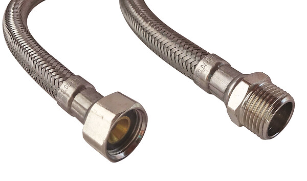 SOMATHERM FOR YOU - Kit de raccordement WC avec un robinet de WC, un flexible, 2 joints - large