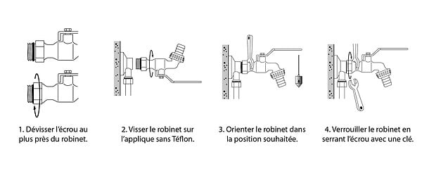SOMATHERM FOR YOU - Kit complet récupérateur eau de pluie - Robinet et raccord pour cuve 200/500l - large